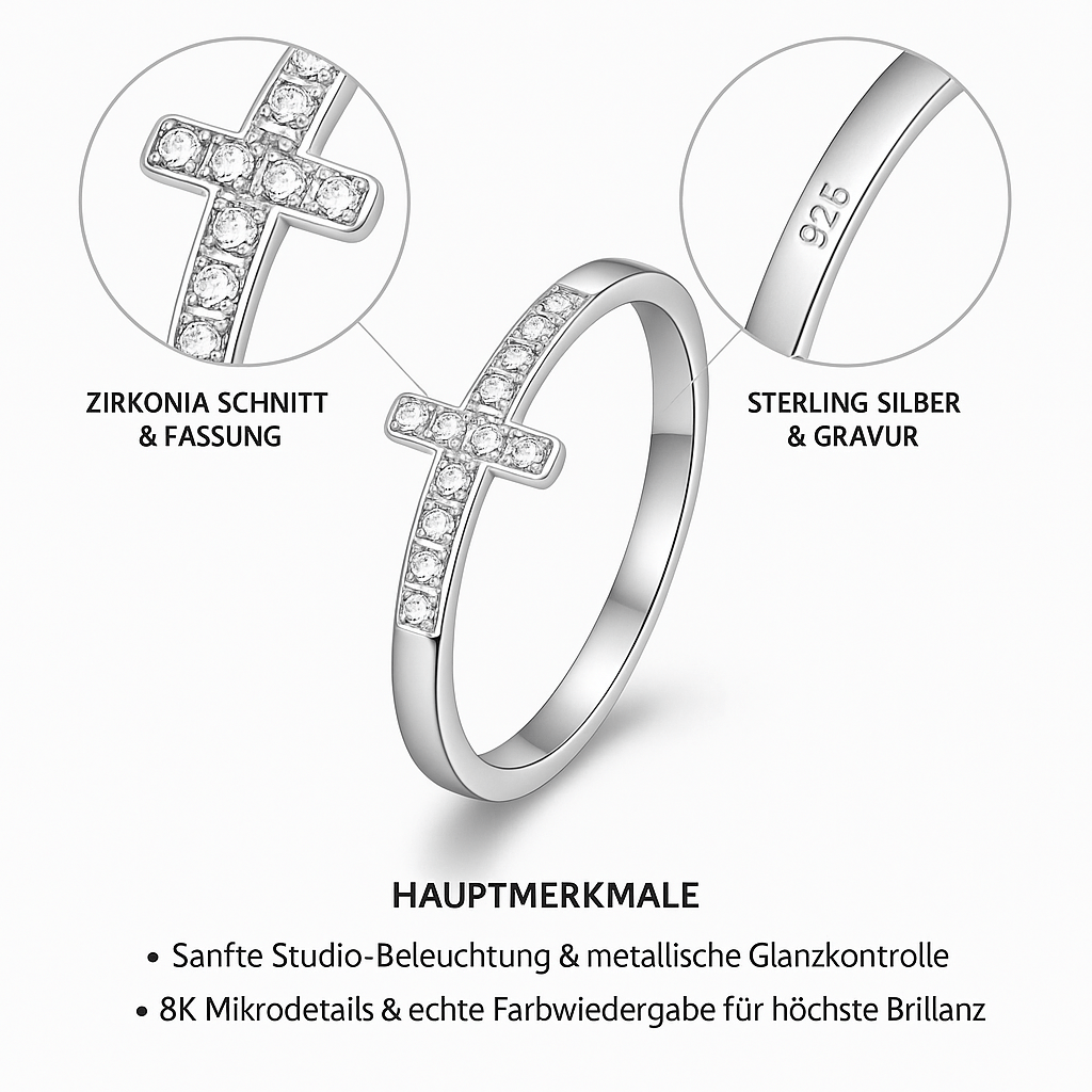 Maglina "Faith Lumière" Ring, Edelstahl - Maglina