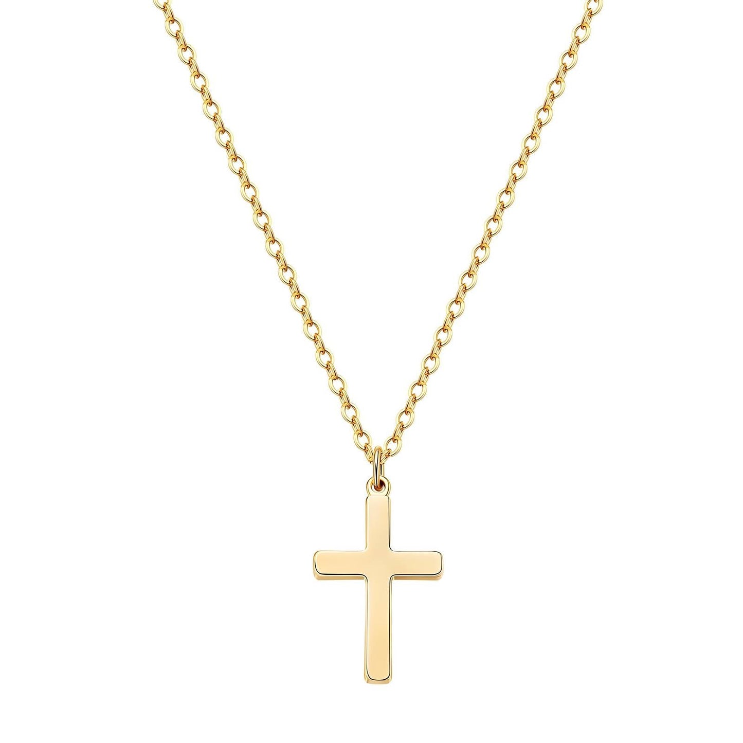 Maglina "Sacred Pure" Necklace "Kreuz" Halskette, 18K vergoldeter Stahl - Maglina