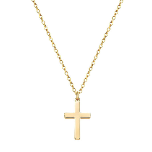 Maglina "Sacred Pure" Necklace "Kreuz" Halskette, 18K vergoldeter Stahl - Maglina